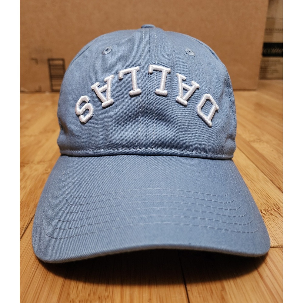 True Brvnd Upside Down Dallas Hat Light Blue Snapback Cap OSFM Texas Streetwear